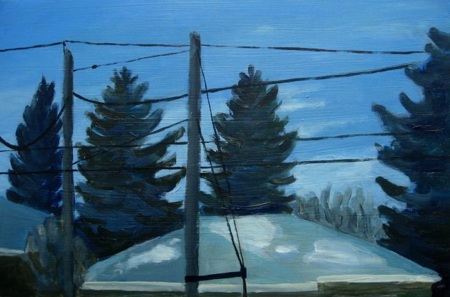 Dusk, Mar. 2011, acrylic on masonite, 16" x 24"