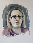 Water colour self-portrait, July 12, 2011