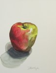 One apple, Nov. 1 2011 watercolour on paper
