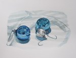Blue ornaments, Dec. 19, 2011 watercolour on paper
