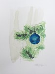 Tree and Ornaments 2, Dec. 2011 watercolour on paper