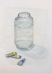 Painting water and paint tubes, Jan. 22, 2012 watercolour on paper