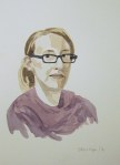 Watercolour self-portrait, Jan. 4, 2012