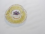 Yellow and Gold Tea-cup, Mar. 4, 2012 watercolour on paper