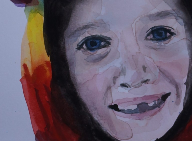 Poppy in her Monkey Sweater, Feb. 2014, watercolour on paper (4)