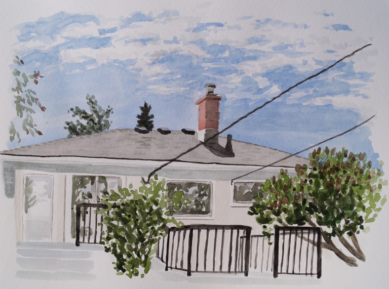 Backyard View of House, Jun. 24, 2017