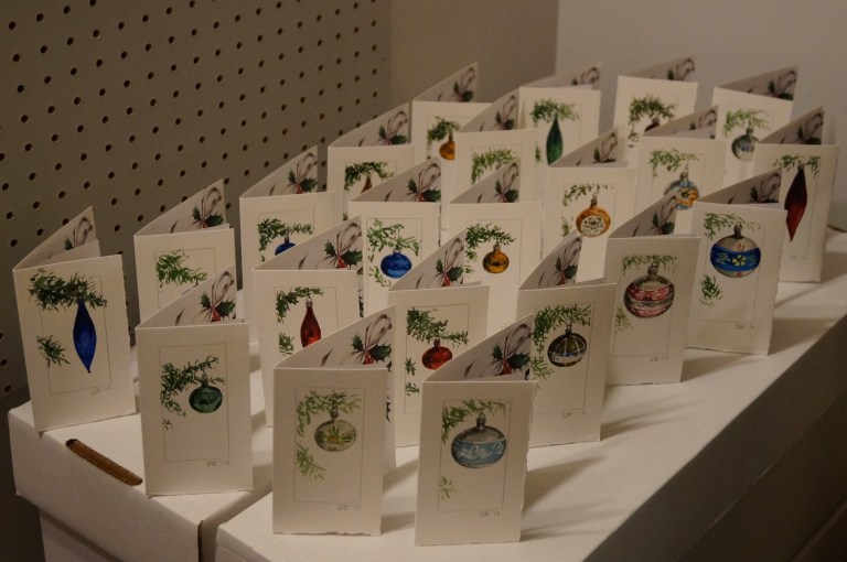 All the finished cards.